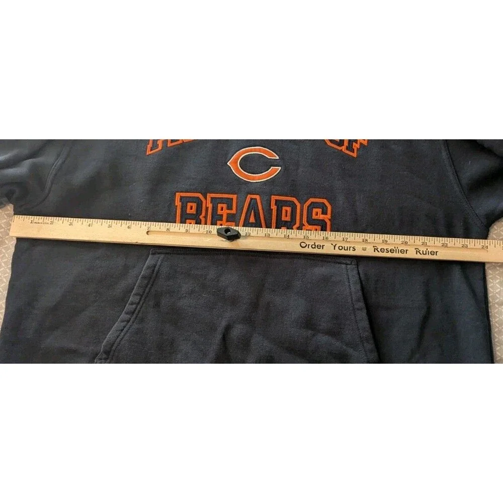 Y2K Chicago Bears Blue Hoodie Sweatshirt Size Large Reebok Gridiron Classic